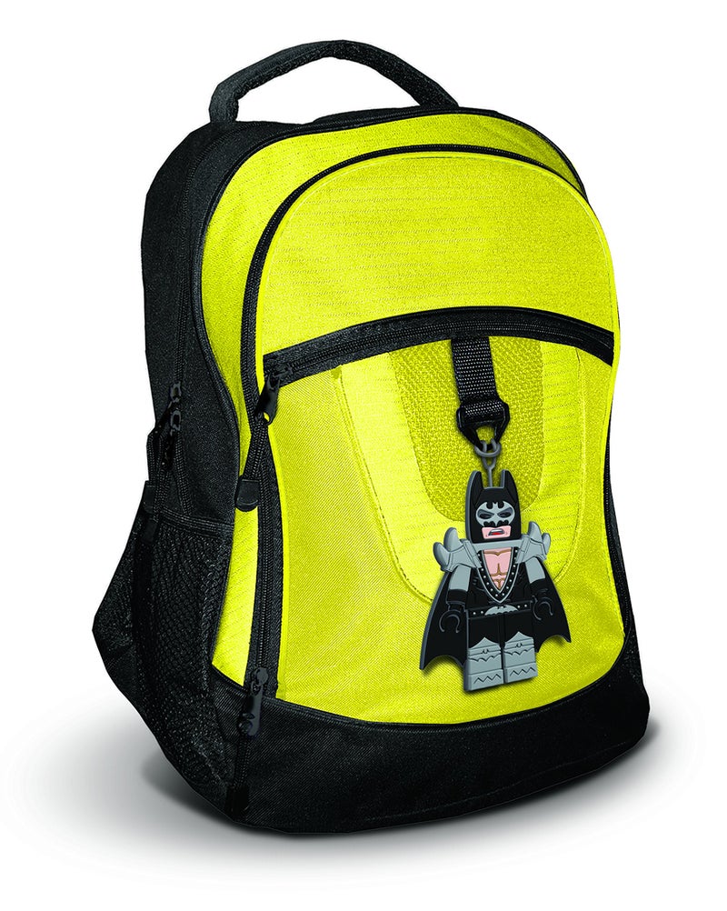 Lego Batman Movie Glam Rocker Batman Silicone Luggage Bag Tag for Travel, Gym, School, or Backpack - Image 2