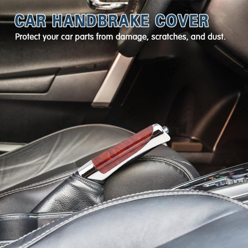 CARIZO ABS Electroplated Mahogany Car Handbrake Grip with Compact & Anti-Slip Design Compatible with Maruti Suzuki Grand Vitara Brezza - Image 3