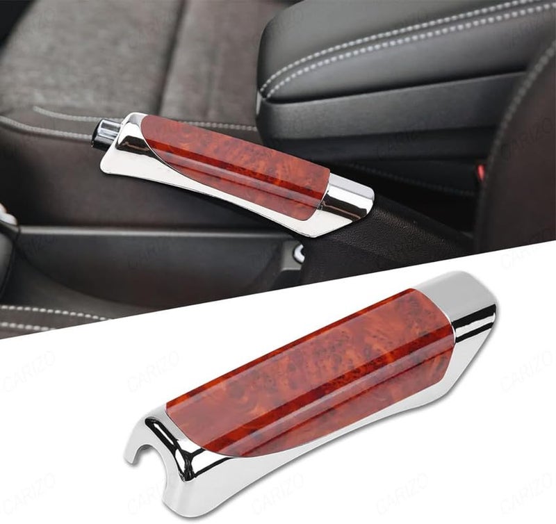 CARIZO ABS Electroplated Mahogany Car Handbrake Grip with Compact & Anti-Slip Design Compatible with Maruti Suzuki Grand Vitara Brezza - Image 1
