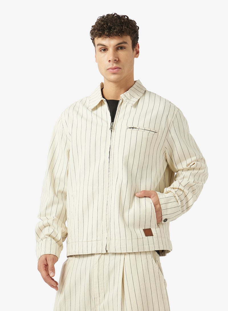 GUESS Stripe Detail Zip Through Jacket - Image 1