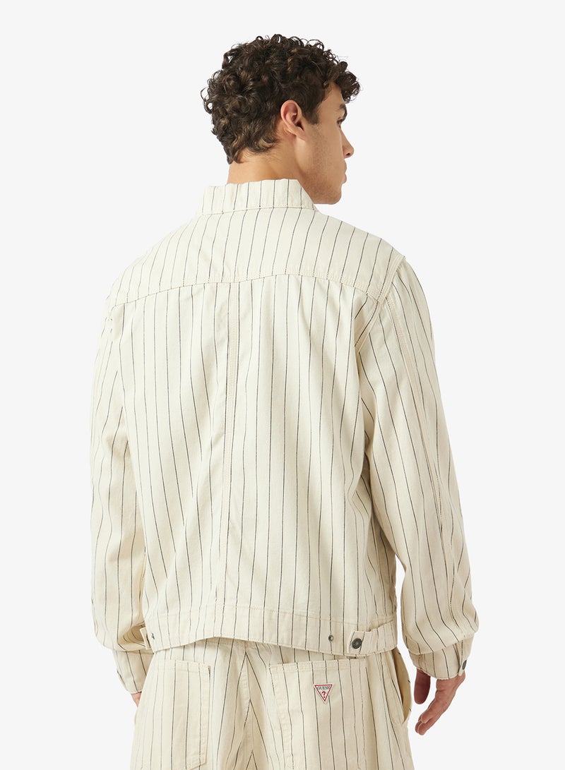 GUESS Stripe Detail Zip Through Jacket - Image 2