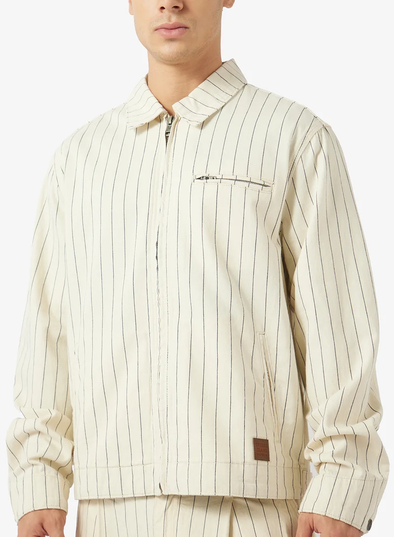 Guess  Stripe Detail Zip Through Jacket for Men | Best Price UAE