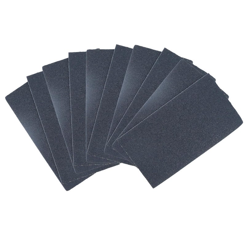 KWICK CUT + + 80 Grit Waterproof Abrasive Sheets | Pack of 10 | 120mm x 230mm (12cm x 23cm) | Silicon Carbide Sanding Sheets for Metal, Wood, Paint & Rust Removal | Electro Coated Emery Paper Sheets - Image 1