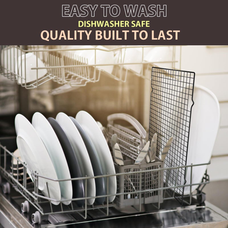 Briout Cooling Rack for Baking, 2-Pack 16x10 Inches Baking Rack, Thick Wire Cookie Rack for Cooking, Roasting, Grilling, Drying, Oven Safe, Fits Half Sheet Pan, Black - Image 5