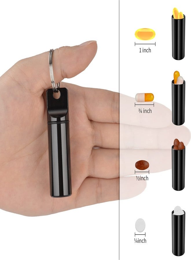 AccuPrints Sumiko Pack of 2 BIg Pill Boxes | Keychain Pill Holder | Portable Mini Travel Pill Container | Metal Case Bottle with Keyring | Perfect Gifting Item - Image 3