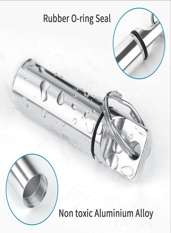 AccuPrints Sumiko Pack of 2 BIg Pill Boxes | Keychain Pill Holder | Portable Mini Travel Pill Container | Metal Case Bottle with Keyring | Perfect Gifting Item - Image 4