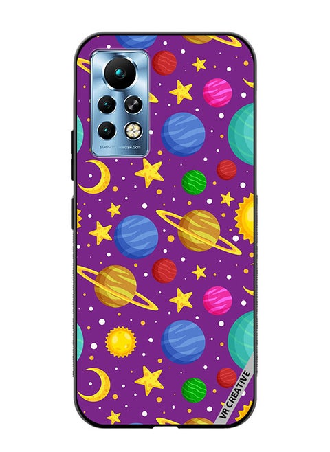 Protective Case Cover For Infinix Note 11 Pro Celestial Bodies Seamless Pattern Design Multicolour