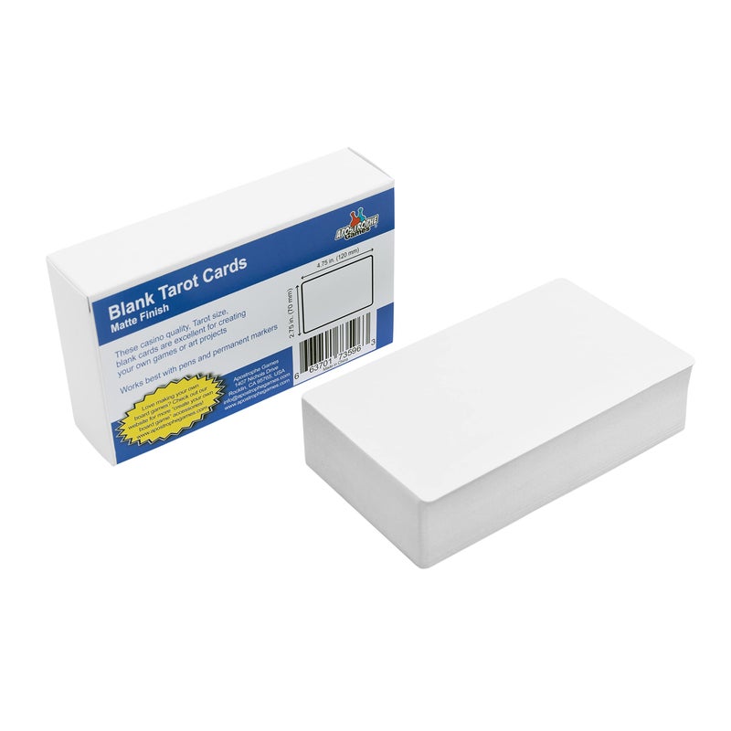 Apostrophe Games Tarot Size Blank Playing Cards Matte Finish 472 x 276 80 Blank Cards and Blank Box Flash Cards Board Game Cards Study Guide Note Cards - Image 4