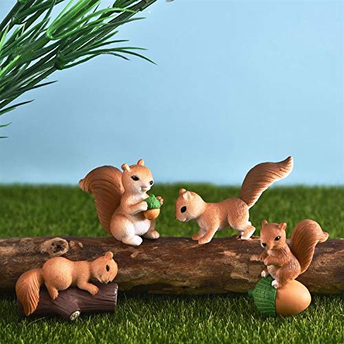 Chocozone Cute Miniatures Garden Decoration Home Decor Ladscape Miniature Gifts for Kids & Girlfriend (Squirell) (Squirell) - Image 4