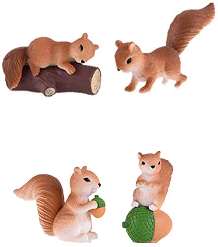 Chocozone Cute Miniatures Garden Decoration Home Decor Ladscape Miniature Gifts for Kids & Girlfriend (Squirell) (Squirell) - Image 2