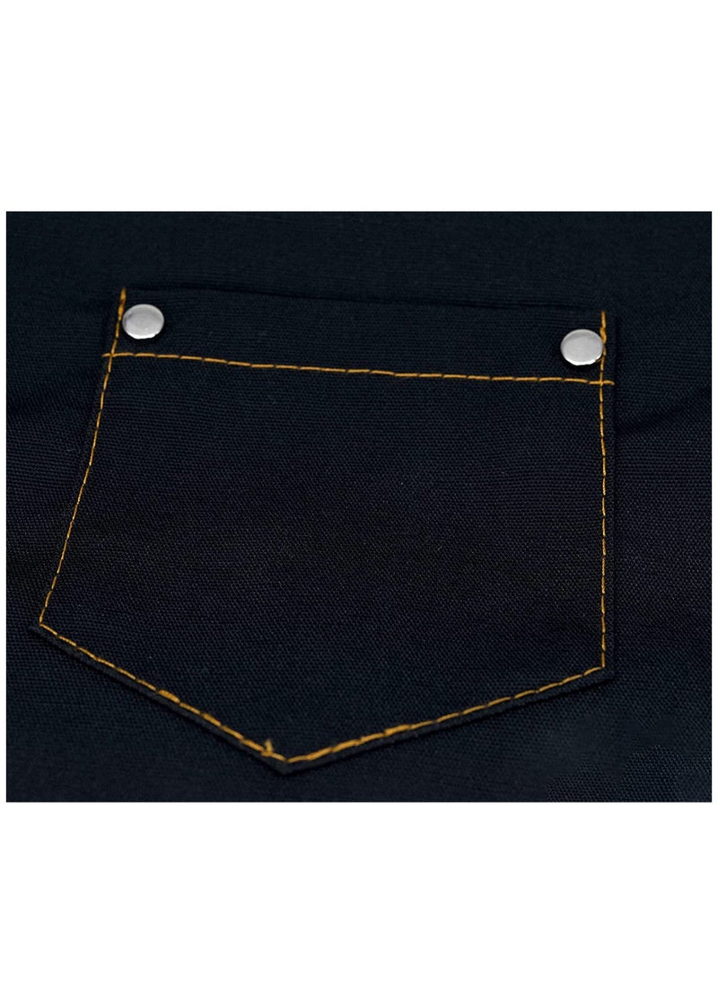 Apron Barista Fabric With Comfort Pockets And Black Expandable Straps