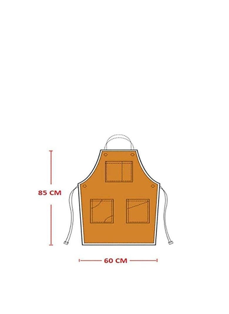 Apron Barista Fabric With Comfort Pockets And Black Expandable Straps