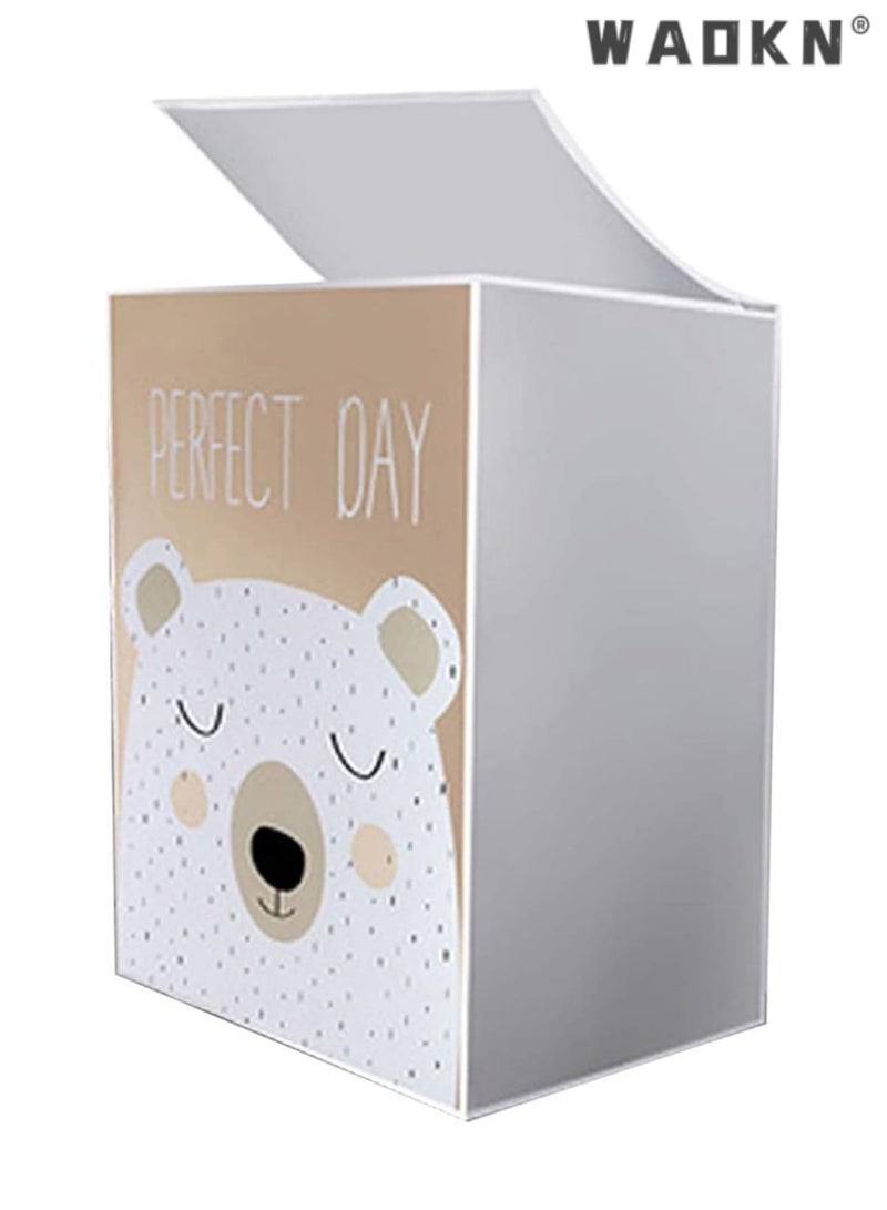WAOKN Waterproof Washing Machine Cover Dustproof Sun Protection Washer/Dryer Cover for Top Load Machine Easy to Use, Washer Dryer Machine Protection Case Washing Appliance Protectors- Bear - Image 4