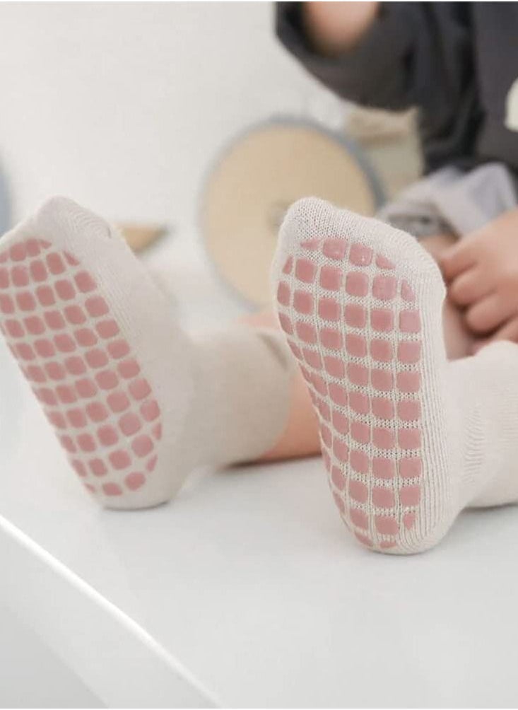 Baby Socks for Girls Boys 5 Pairs Cute Animal Cartoon Toddler Kids Anti-Slip Socks - Image 4