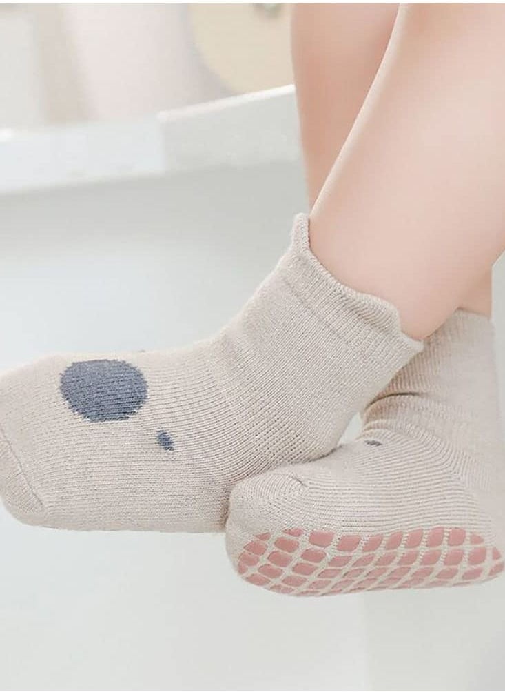 Baby Socks for Girls Boys 5 Pairs Cute Animal Cartoon Toddler Kids Anti-Slip Socks - Image 5