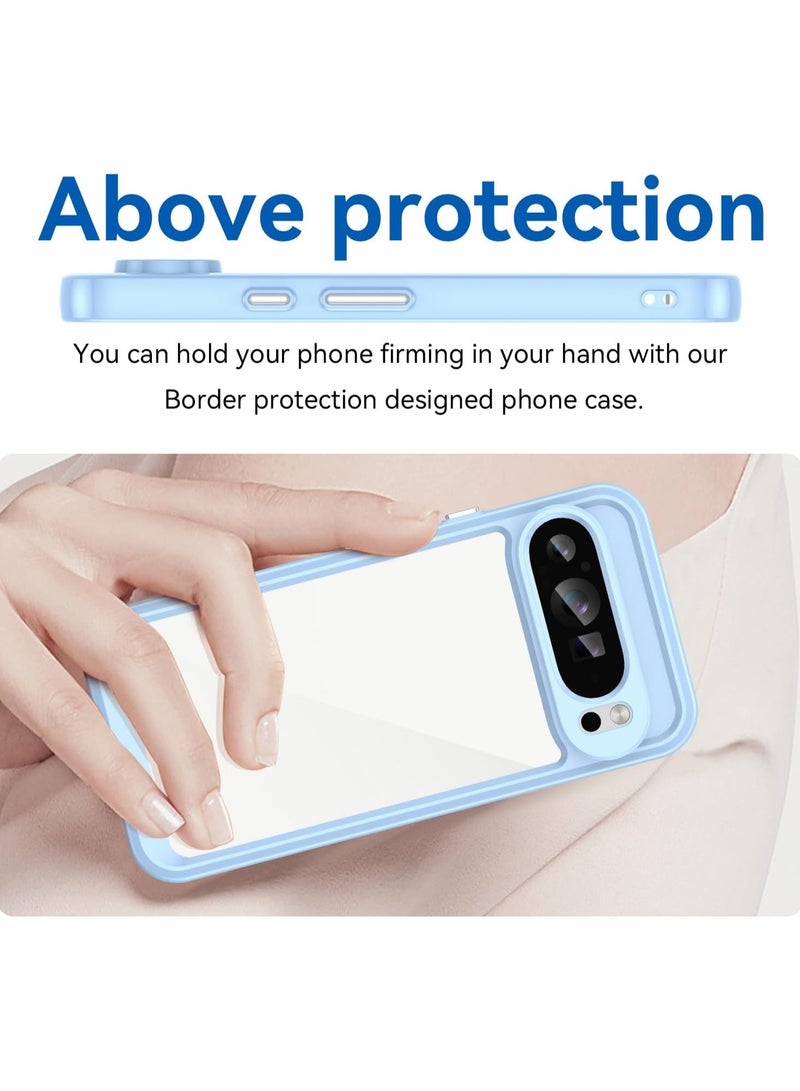 عام “حافظة لجهاز Google Pixel 9 Pro XL، نحيفة وأنيقة من TPU 【مرنة للغاية】 【ملمس ناعم】 【ماصة للصدمات】 حافظة Google Pixel 9 Pro XL - باللون الأزرق” - Image 4