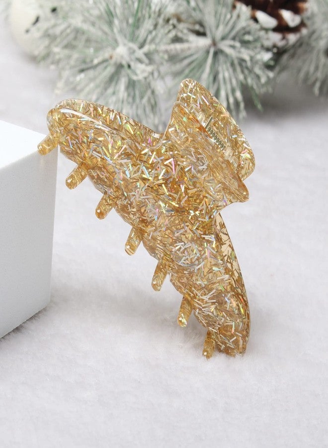 Cuizhiyu 3Pcs Christmas Hair Claw Clips for Women Girls Green Gold Hair Clips Cute Rhinestone Red Hair Claws Christmas Hair Accessories - Image 3