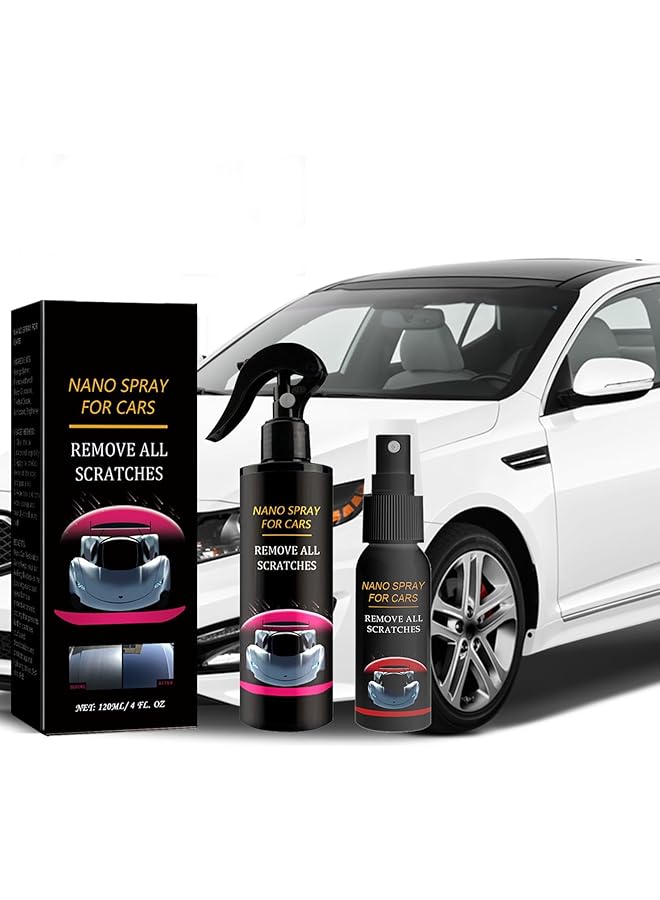 Excefore Nano Scratch Remover, Nano Spray For Cars, Fast Repair Scratches Repairing Polish Spray, Repair Of Fine Scratches And Polishing Spray, For Auto Detailing Glasscoat Car Polish (30Ml+120Ml) - Image 2