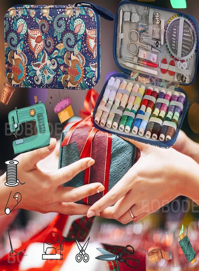 Bobode 130 PCS Paisley Printing Sewing Kit with All Sewing Supplies Accessories, Professional & Travel Sewing Set for Adults, Emergency Home Use - Image 3