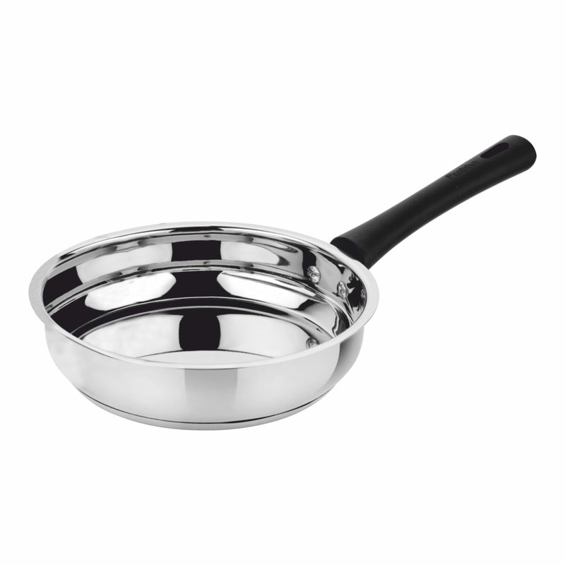 Prabha Heavy Gauge Bottom Encapsulated Base Induction Base Stainless Steel Frypan, Fry pan, Cookware Pan, Frying Pan Without Lid, Capacity 1.4L and Size 20cm - Image 1