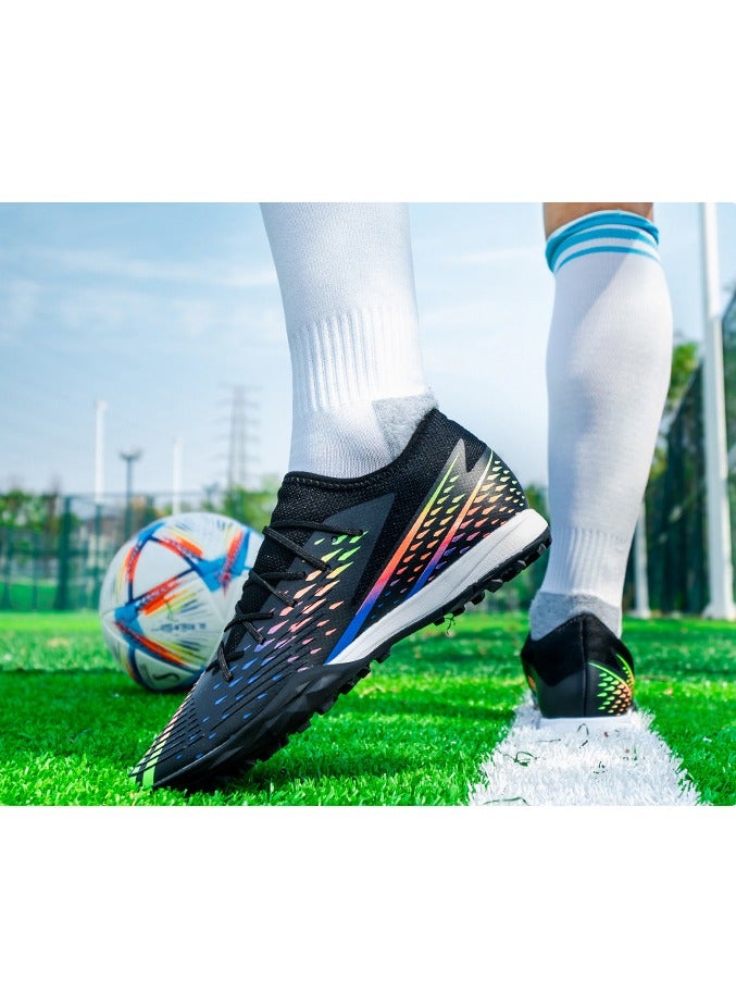 SKT Shiketro Men's and Women's Breathable Flyweave Low Top Short Spike Soccer Cleats Professional Outdoor Sports Shoes - Image 3