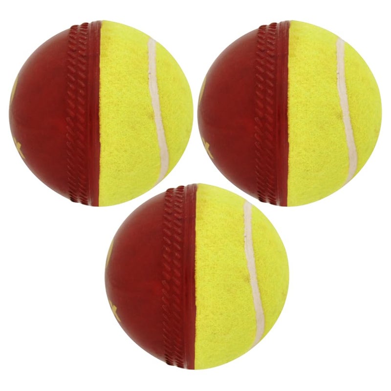 omtex Cricket Ball - Swing Ball (Half Tennis) Cricket Training Ball (Pack of 3) Size 5.5. Diameter 2.5 cms - Image 4