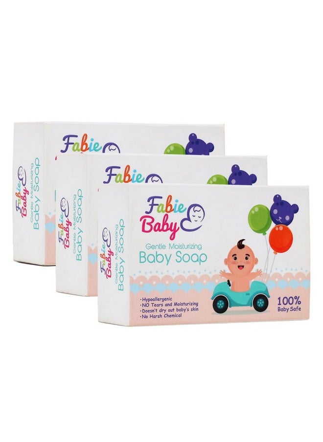 Fabie Baby - Gentle Moisturizing Baby Soap, Dermatologically Tested For Soft Baby Skin, Prevents Dryness & Rashes, Keeps Baby’S Skin Soft, Supple & Healthy, Combo Offer, Pack Of 3, 75G - Image 1
