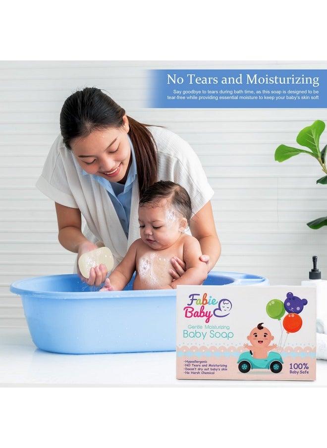 Fabie Baby - Gentle Moisturizing Baby Soap, Dermatologically Tested For Soft Baby Skin, Prevents Dryness & Rashes, Keeps Baby’S Skin Soft, Supple & Healthy, Combo Offer, Pack Of 3, 75G - Image 1