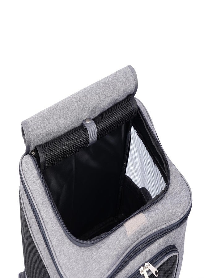 BloxBerry - Cat & Dog Pet Backpack Travel Carrier- Double Compartment Back Pack Bag for Hiking, Carrying Small Dogs or Large Kitty Cats - Image 2