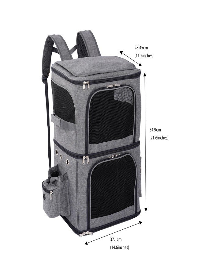 BloxBerry - Cat & Dog Pet Backpack Travel Carrier- Double Compartment Back Pack Bag for Hiking, Carrying Small Dogs or Large Kitty Cats - Image 4