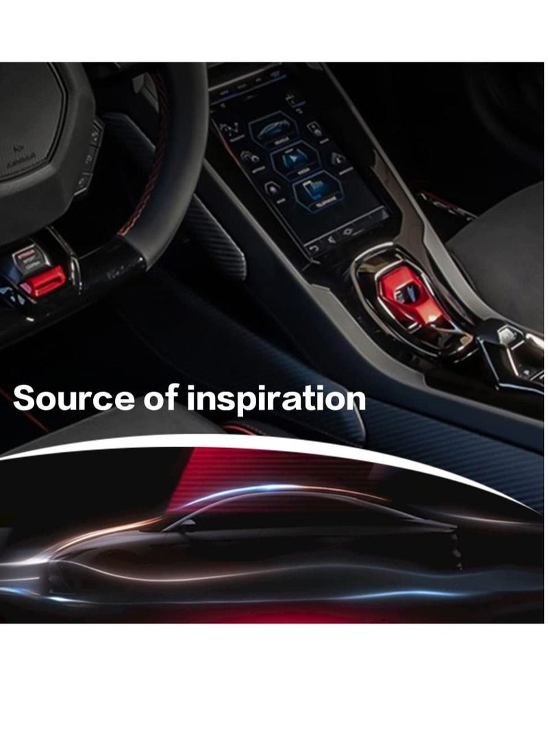 Y&D Universal Engine Start/Stop Button Cover, Aluminum Alloy Car Power Control Trim, Push to Start Cover Key Protective for Civic CRV XRV Challenger Charger CHR (2PCS Carbon Fiber)  - Image 3