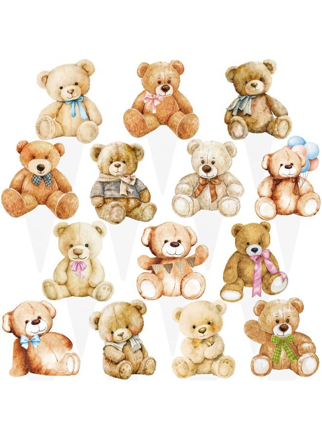 umoni Bear Baby Shower Decorations 48pcs Teddy Bear Cupcake Toppers Teddy Bear Baby Shower Decorations We Can Bearly Wait Cupcake Picks for Gender Reveal Theme Baby Shower Kids Birthday Party Supplies - Image 2