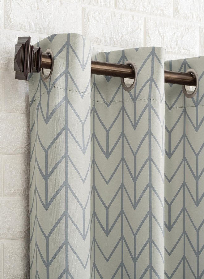 صن زيرو لوحة ستارة معتمة بنمط شيفرون من صن زيرو كينوود، 40 بوصة × 84 بوصة، لون حجري - Image 2