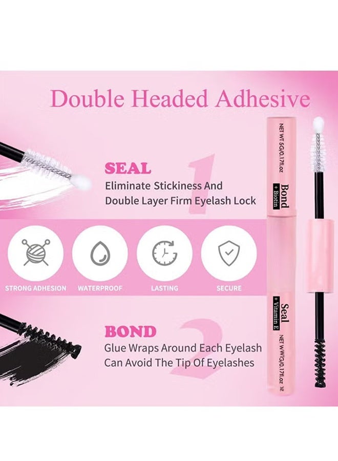 Jamal DIY Cluster Eyelash Extension Kit – 640 Lash Clusters, 9–16mm Mixed Lengths, Natural Curl Individual Lashes, Segmented False Eyelashes for Full & Thick Look - Image 5