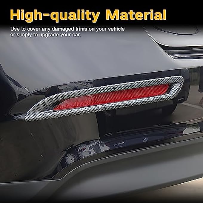 ريحني أمامية خلفية غطاء مصباح الضباب لهوندا أكورد 2023 2024 إطار ضوء الضباب من ABS 2024 تزيين إطار ملصق تصميم السيارة إطار مصباح ضباب خلفي بطباعة ألياف كربونية - Image 3