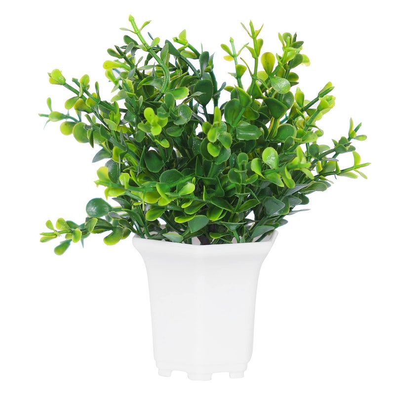 Dekorly نباتات ديكورلي الاصطناعية مع وعاء أبيض نباتات مزيفة صغيرة للديكور المنزلي نباتات مزيفة متعددة الألوان لشرفة وديكورات ديوالي عبوة من 6 - Image 3