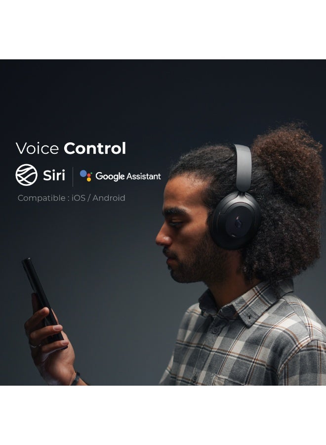 blupebble C80 Over-Ear Wireless ANC Headphones | Hybrid Digital Noise Cancelling, Deep Bass, Foldable Design, 50H Playtime | Bluetooth Headset with Mic for Travel, Work & Music - Image 5