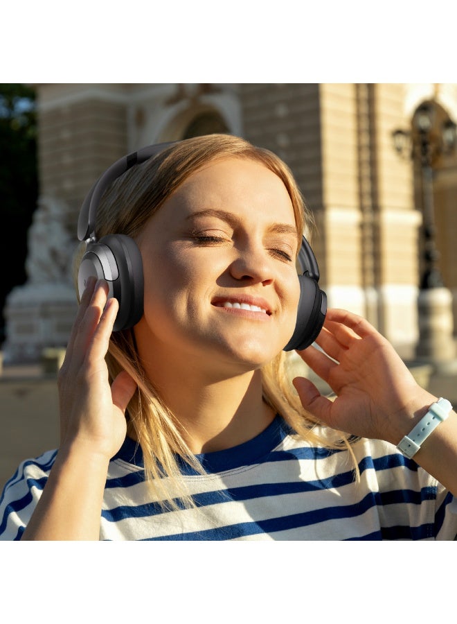 blupebble C80 Over-Ear Wireless ANC Headphones | Hybrid Digital Noise Cancelling, Deep Bass, Foldable Design, 50H Playtime | Bluetooth Headset with Mic for Travel, Work & Music - Image 3