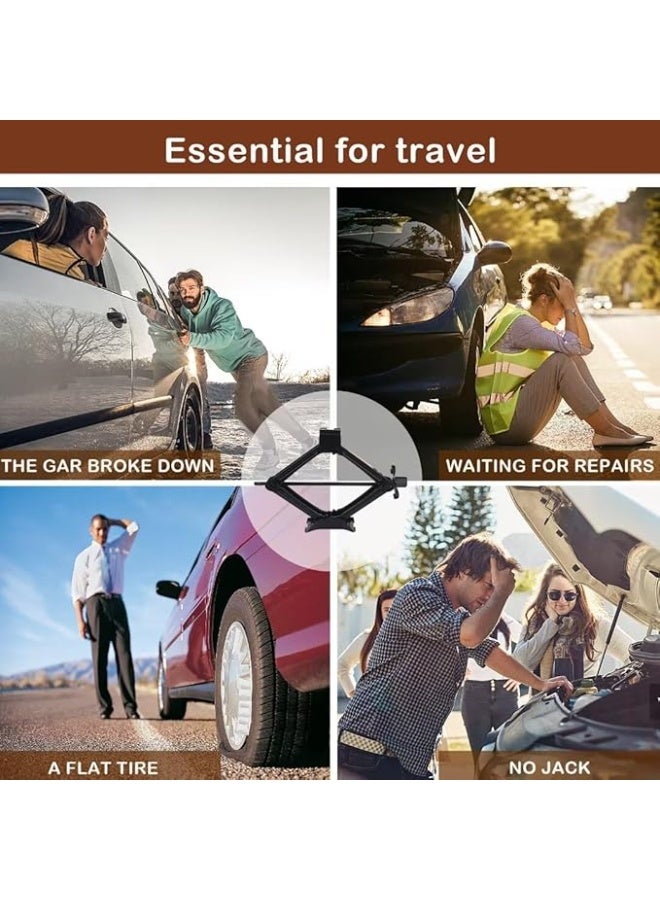 Car Jack Set 2 Ton – Heavy-Duty Scissor Lift with Effort-Saving Ratchet Handle – Portable Emergency Tire Change Tool for Daily Use - Image 4