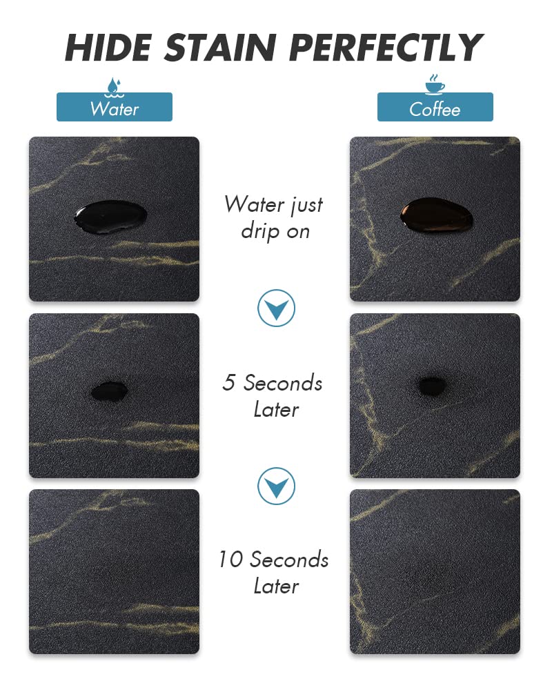 AMOAMI Coffee Mat Hide Stain Rubber Backed Absorbent Dish Drying Mat for Kitchen Counter - Fits Under Coffee Maker or Machine - Image 2