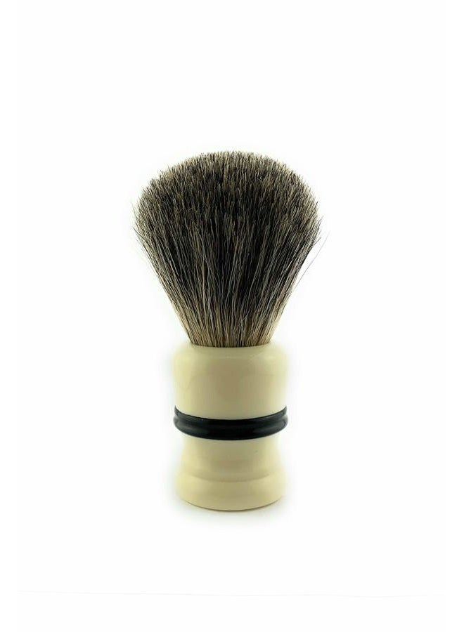 G.B.S Synthetic Bristle Ivory with Black Strip Shaving Brush, use with any Soap and Cream, Compliments All Razors and Mugs - Image 2