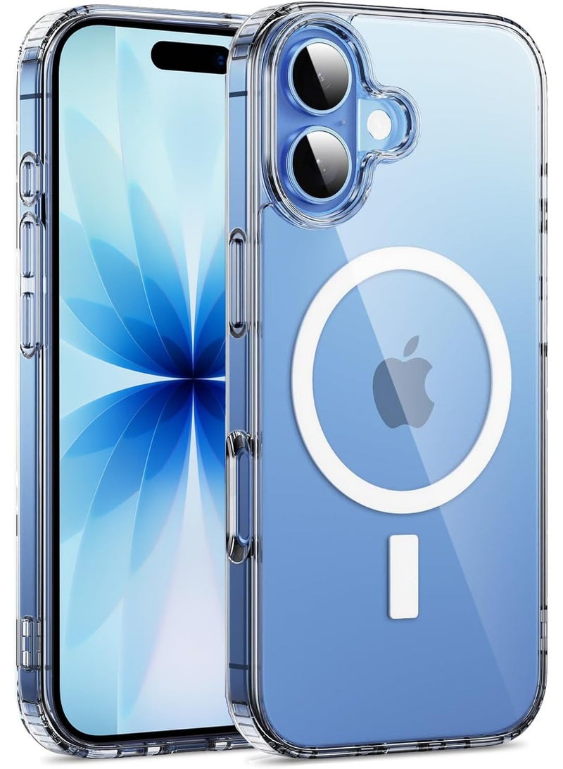 Magnetic Case for iPhone 17, Compatible with Mag Safe Transparent Not-Yellowing Cover Non-Slip Grip Shockproof Magnetic Clear Phone Case, 6.3", Transparent - Image 5