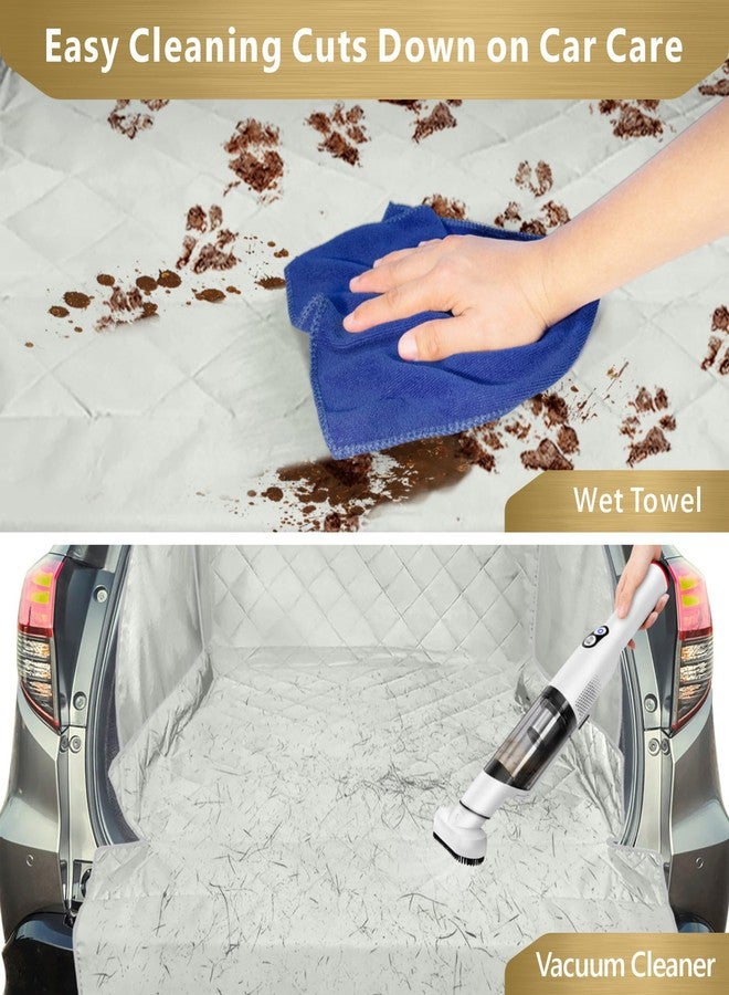 Veckle SUV Cargo Liner for Dogs with Side Flaps, Large (54" x 93") Water Resistant Trunk Cover, Non-Slip Pet Area Protector with Bumper Flap, Universal Fit for SUVs Sedans Vans, Gray - Image 3