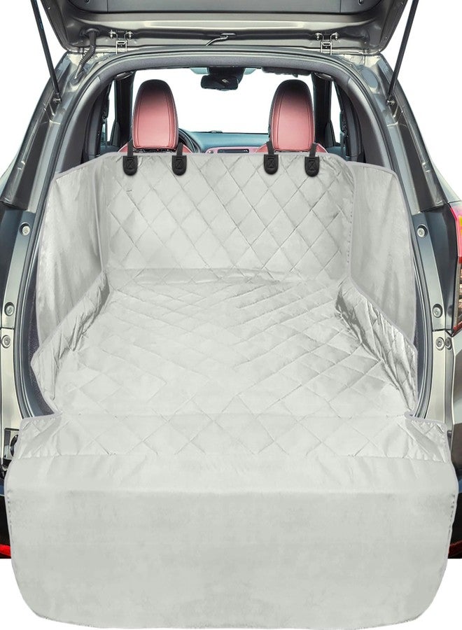 Veckle SUV Cargo Liner for Dogs with Side Flaps, Large (54" x 93") Water Resistant Trunk Cover, Non-Slip Pet Area Protector with Bumper Flap, Universal Fit for SUVs Sedans Vans, Gray - Image 1