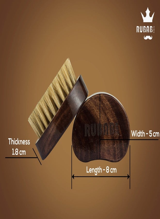 RUBAB MEN 100% Boar Bristle Beard Brush: Travel-Friendly, Premium Wood Handle & Hand-crafted in India | Ideal for Daily Beard Use - Image 5