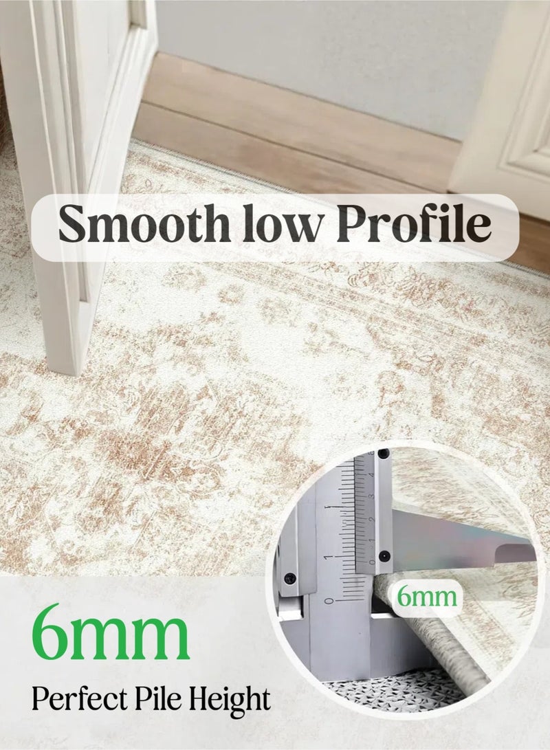 CHU DAI Luxury Area Rug Soft Touch Carpet Orange Multi for Kitchen Living Room Bedroom Dining Room - Image 5