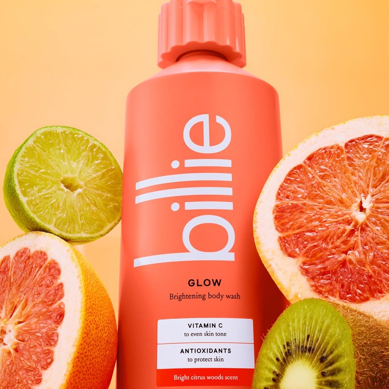 Billie Glow Brightening Womens Body Wash 18 fl oz Bright Citrus Woods Scent Vegan Cruelty Free - Image 4