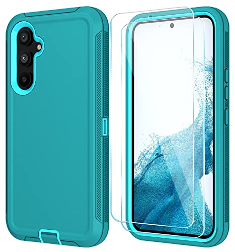 ONOLA Phone Case for Samsung Galaxy S23 Case with HD Screen Protector Heavy Duty Shockproof Dropproof 3Layer Cover Phone Case for Galaxy S23 61LakeBlueSkyBlue - Image 1