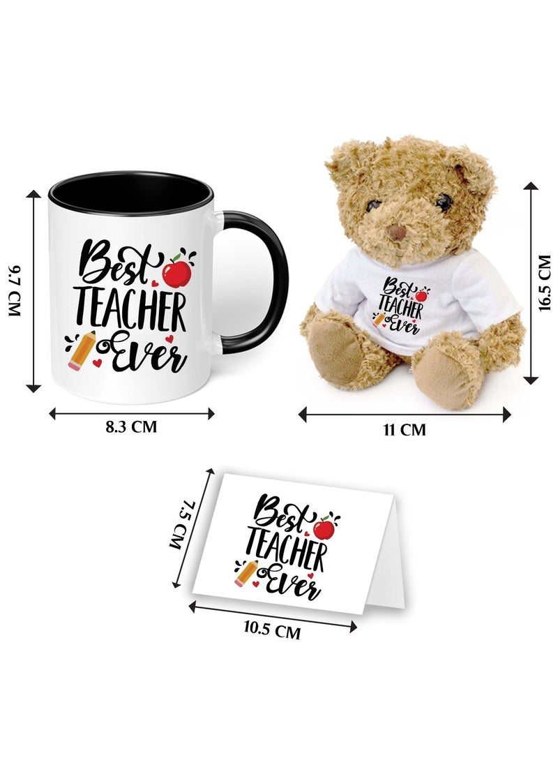 PRINTSHOP4ME - Teachers Day Gift-Teddy Bear For Teachers-Gifts-Greeting Card Gift For Teacher-Teachers Day Coffee mug - Image 1