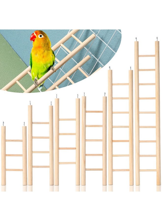 Kigeli 6 Pcs Wood Step Ladder for Bird, Hanging Bird Ladder Parrot Step Cage Hanging Climbing Toys for Parakeets, Parrots, Cockatoo and Lovebirds - Image 1